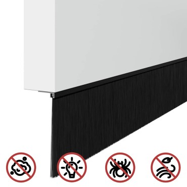 vidaXL Αυτοκόλλητες σφραγίδες πόρτας 6 pcs Μαύρο 100 cm