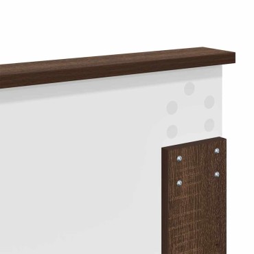vidaXL Κεφαλάρι Καφέ δρυς Επεξεργασμένο ξύλο 153x7x100cm 1 τεμ.