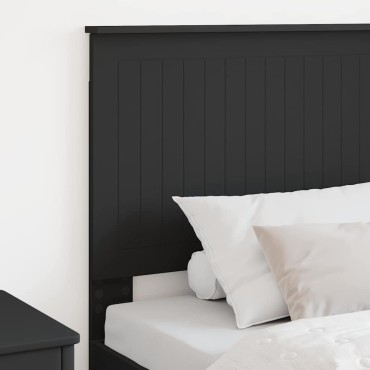 vidaXL Κεφαλάρι Μαύρο Επεξεργασμένο ξύλο 93x7x100cm 1 τεμ.