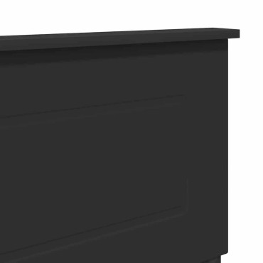 vidaXL Κεφαλάρι Μαύρη Οξυά Επεξεργασμένο ξύλο 138x3x90cm 1 τεμ.