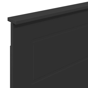 vidaXL Κεφαλάρι Μαύρη Οξυά Επεξεργασμένο ξύλο 102x3x90cm 1 τεμ.