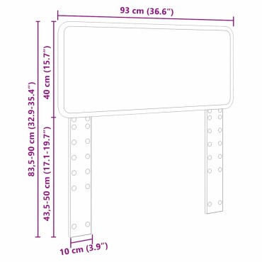 vidaXL Κεφαλάρι Παλιό Ξύλο Επεξεργασμένο ξύλο 93x3x90cm 1 τεμ.