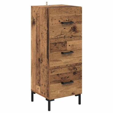 vidaXL Highboard Παλιό Ξύλο 34,5x34x180cm Επεξεργασμένο Ξύλο 1 τεμ.