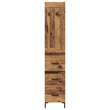 vidaXL Highboard Παλιό Ξύλο 34,5x34x180cm Επεξεργασμένο Ξύλο 1 τεμ.