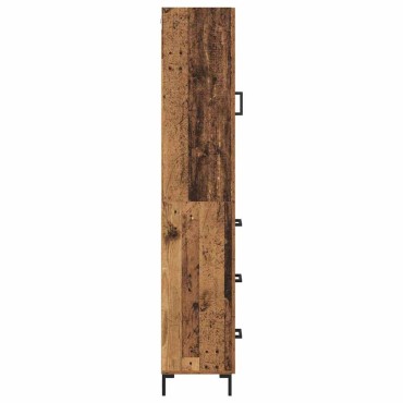 vidaXL Highboard Παλιό Ξύλο 34,5x34x180cm Επεξεργασμένο Ξύλο 1 τεμ.