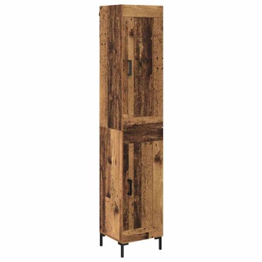 vidaXL Highboard Παλιό Ξύλο 34,5x34x180cm Επεξεργασμένο Ξύλο 1 τεμ.