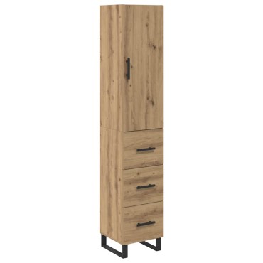 vidaXL Highboard Artisan Oak 34,5x34x180cm Επεξεργασμένο Ξύλο 1 τεμ.