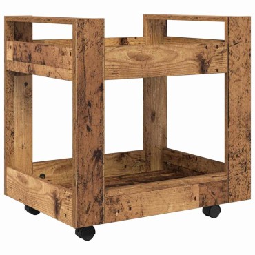 vidaXL Τροχήλατο Γραφείο Παλιό Ξύλο 60x45x60cm Επεξεργασμένο Ξύλο