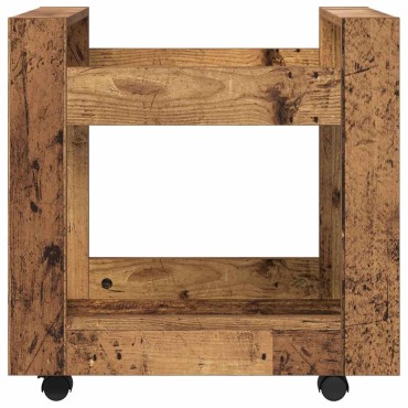 vidaXL Τροχήλατο Γραφείο Παλιό Ξύλο 60x45x60cm Επεξεργασμένο Ξύλο