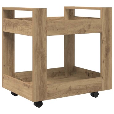 vidaXL Τροχήλατο Γραφείο Artisan Oak 60x45x60 εκ