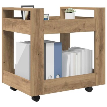 vidaXL Τροχήλατο Γραφείο Artisan Oak 60x45x60 εκ
