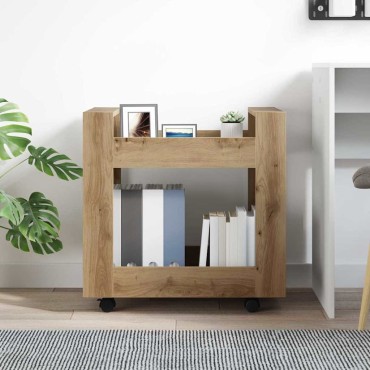 vidaXL Τροχήλατο Γραφείο Artisan Oak 60x45x60 εκ