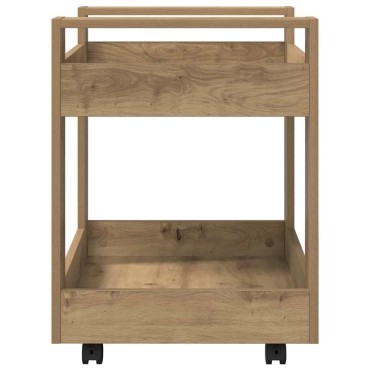 vidaXL Τροχήλατο Γραφείο Artisan Oak 60x45x60 εκ