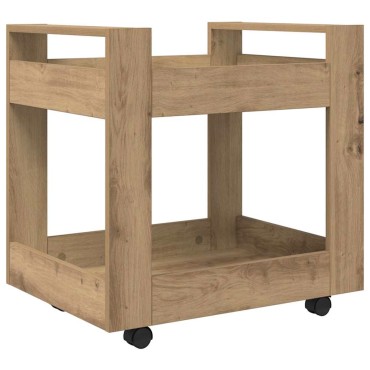 vidaXL Τροχήλατο Γραφείο Artisan Oak 60x45x60 εκ