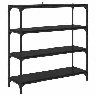 vidaXL Βιβλιοθήκη Μαύρη Οξυά 100x33x100cm 1 τεμ.