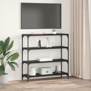 vidaXL Βιβλιοθήκη Μαύρη Οξυά 100x33x100cm 1 τεμ.