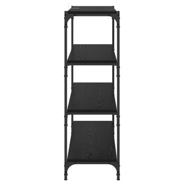 vidaXL Βιβλιοθήκη Μαύρη Οξυά 100x33x100cm 1 τεμ.
