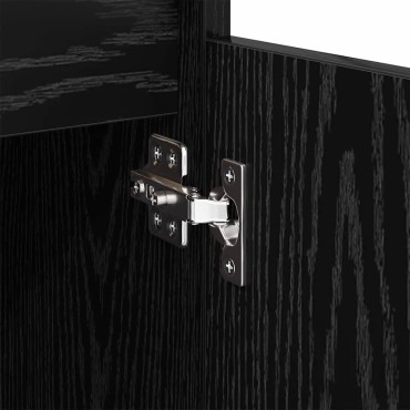 vidaXL Πλαϊνό γραφείο με συρτάρι Μαύρη Οξυά 60x35x70cm 1 τεμ.