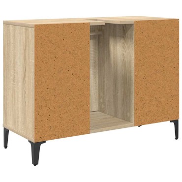 vidaXL Ντουλάπι νιπτήρα με ράφι με πόρτα Δρύς Sonoma 80x33x60 εκ 1 τεμ.