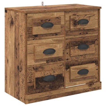 vidaXL Πλαϊνό γραφείο Παλιό Ξύλο 70x35,5x67,5cm 1 τεμ.