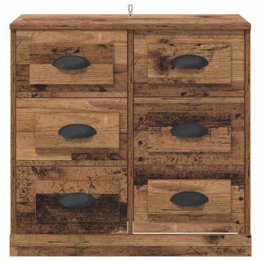 vidaXL Πλαϊνό γραφείο Παλιό Ξύλο 70x35,5x67,5cm 1 τεμ.