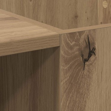 vidaXL Ντουλάπι δίσκων βινυλίου 121x38x48cm Επεξεργασμένο Ξύλο 1 τεμ.