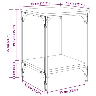 vidaXL Τραπεζάκι σαλονιού Artisan Oak 40x40x55 εκ 1 τεμ.
