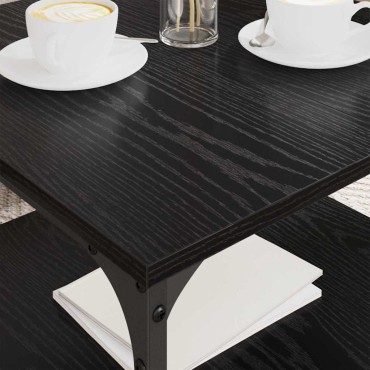 vidaXL Τραπεζάκι σαλονιού Μαύρη Οξυά 55x55x40cm 1 τεμ.