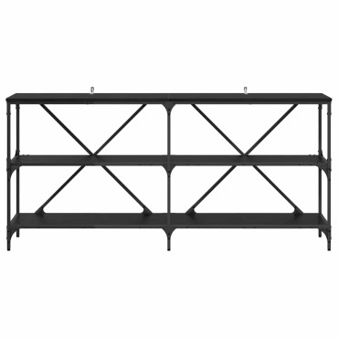 vidaXL Τραπέζι κονσόλας Μαύρη Οξυά 160x30x75cm Επεξεργασμένο Ξύλο 1 τεμ.