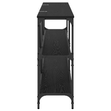 vidaXL Τραπέζι κονσόλας Μαύρη Οξυά 160x30x75cm Επεξεργασμένο Ξύλο 1 τεμ.
