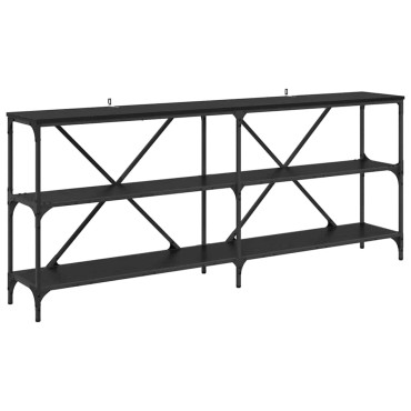 vidaXL Τραπέζι κονσόλας Μαύρη Οξυά 180x30x75cm Επεξεργασμένο Ξύλο 1 τεμ.