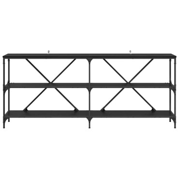 vidaXL Τραπέζι κονσόλας Μαύρη Οξυά 180x30x75cm Επεξεργασμένο Ξύλο 1 τεμ.
