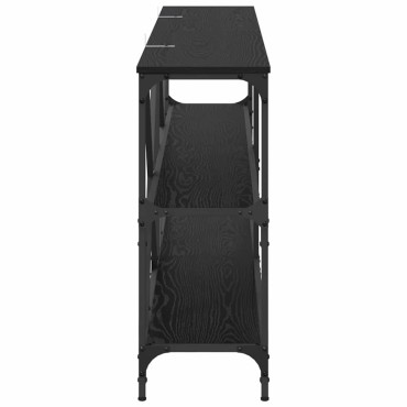 vidaXL Τραπέζι κονσόλας Μαύρη Οξυά 180x30x75cm Επεξεργασμένο Ξύλο 1 τεμ.