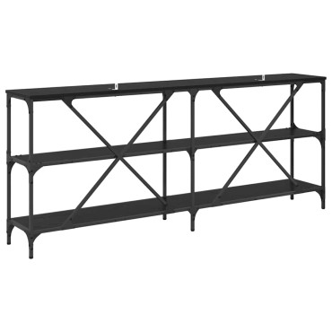 vidaXL Τραπέζι κονσόλας Μαύρη Οξυά 180x30x75cm Επεξεργασμένο Ξύλο 1 τεμ.