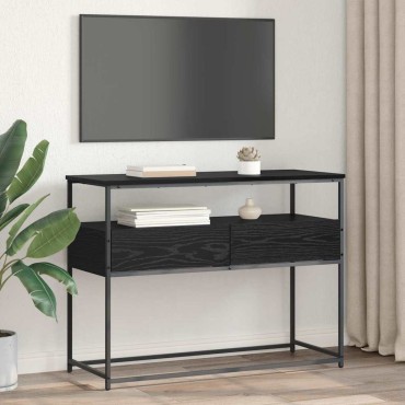 vidaXL Τραπέζι κονσόλας Μαύρη Οξυά 100x40x75cm Επεξεργασμένο Ξύλο 1 τεμ.