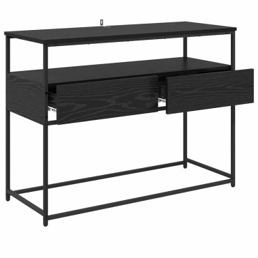 vidaXL Τραπέζι κονσόλας Μαύρη Οξυά 100x40x75cm Επεξεργασμένο Ξύλο 1 τεμ.