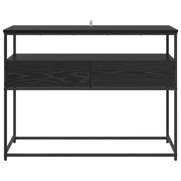 vidaXL Τραπέζι κονσόλας Μαύρη Οξυά 100x40x75cm Επεξεργασμένο Ξύλο 1 τεμ.