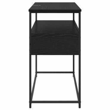 vidaXL Τραπέζι κονσόλας Μαύρη Οξυά 100x40x75cm Επεξεργασμένο Ξύλο 1 τεμ.