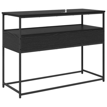 vidaXL Τραπέζι κονσόλας Μαύρη Οξυά 100x40x75cm Επεξεργασμένο Ξύλο 1 τεμ.