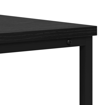 vidaXL Τραπέζι κονσόλας Μαύρη Οξυά 100x40x75cm Επεξεργασμένο Ξύλο 1 τεμ.
