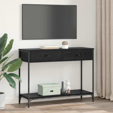 vidaXL Τραπέζι κονσόλας Μαύρη Οξυά 100x34,5x75cm 1 τεμ.