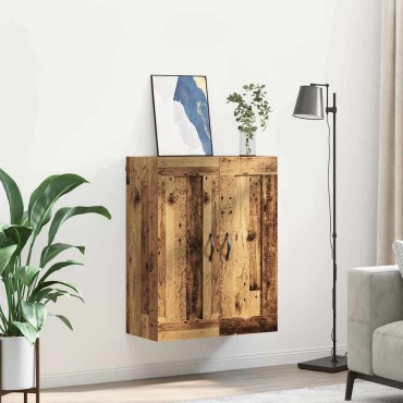 vidaXL Επιτοίχιο ντουλάπι Παλιό Ξύλο 69,5x34x90cm 1 τεμ.