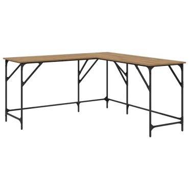 vidaXL Γραφείο Artisan Oak Επεξεργασμένο Ξύλο 149x149x75cm 1 τεμ.
