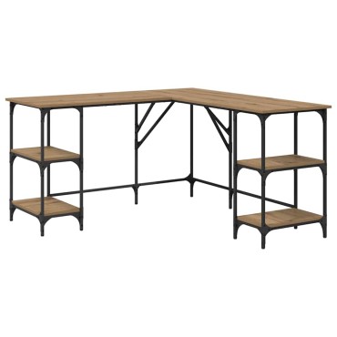 vidaXL Γραφείο Artisan Oak Επεξεργασμένο Ξύλο 139x139x75cm 1 τεμ.