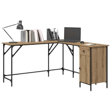 vidaXL Γραφείο Artisan Oak Επεξεργασμένο Ξύλο 141x141x75 εκ 1 τεμ.