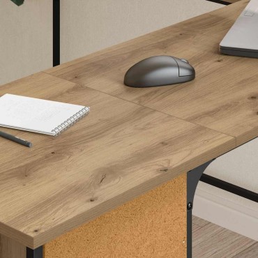 vidaXL Γραφείο Artisan Oak Επεξεργασμένο Ξύλο 141x141x75 εκ 1 τεμ.