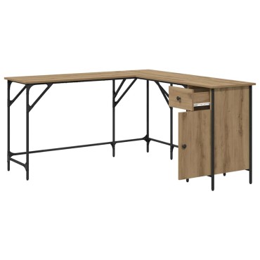 vidaXL Γραφείο Artisan Oak Επεξεργασμένο Ξύλο 141x141x75 εκ 1 τεμ.