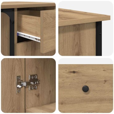 vidaXL Γραφείο Artisan Oak Επεξεργασμένο Ξύλο 141x141x75 εκ 1 τεμ.