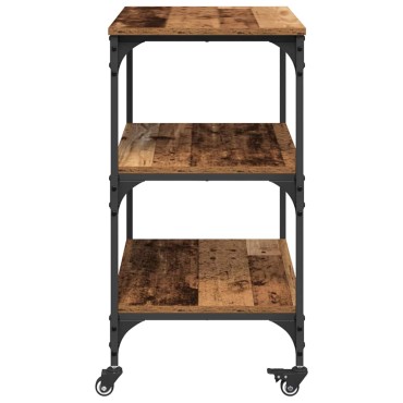 vidaXL Καρότσι Κουζίνας Παλιό Ξύλο 60x41x76cm Επεξεργασμένο Ξύλο