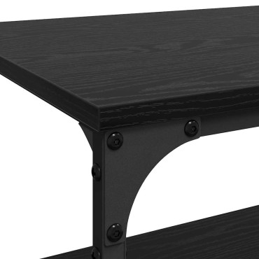 vidaXL Καρότσι Κουζίνας Μαύρη Οξυά 60x41x76cm Επεξεργασμένο Ξύλο